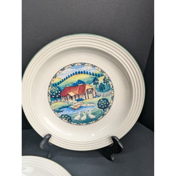 Vintage Studio Nova Seasons Plates 8 1/2" Spring Summer Winter Bread Plate Lot o - Picture 4 of 13